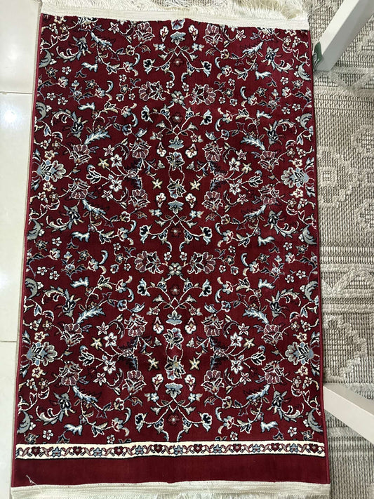 Tapis de Prière nabawi rouge et vert al munawara