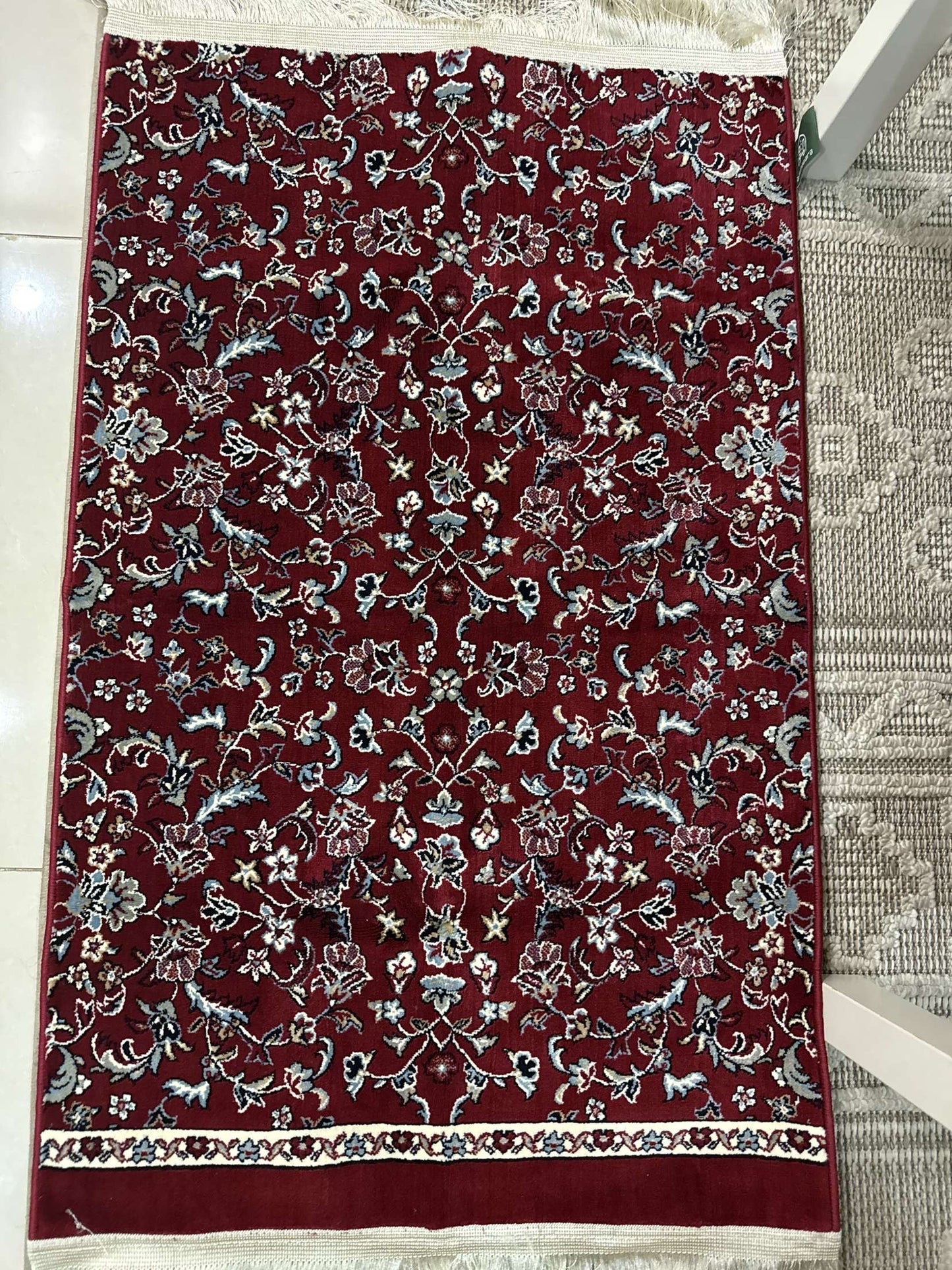 Tapis de Prière nabawi rouge et vert  al munawara