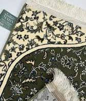 Tapis de Prière nabawi Rawda blanc et vert